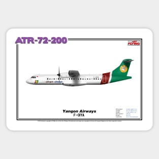 Avions de Transport Régional 72-200 - Yangon Airways (Art Print) Sticker